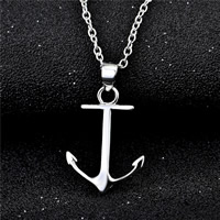 925 Sterling Silver Pendant, Anchor, nautical pattern & for woman, 14.6x25.3mm, Hole:Approx 3-5mm, Sold By PC