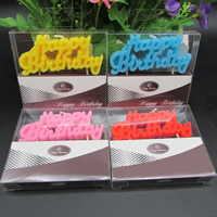 Paraffin Candles, Letter, more colors for choice, 85x41mm, 4PCs/Bag, Sold By Bag