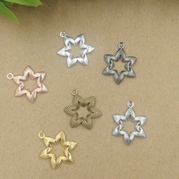 Brass Jewelry Pendants Star plated nickel lead & cadmium free Approx 1.5mm Sold By Bag