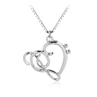 Zinc Alloy Jewelry Necklace with 1.9lnch extender chain Heart silver color plated box chain & for woman nickel lead & cadmium free Sold Per Approx 17.7 Inch Strand