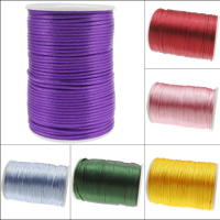 Cuerda de Nylon, cordón de nylon, con carrete de plástico, más colores para la opción, 2mm, aproximado 100patiospatio/Carrete, Vendido por Carrete
