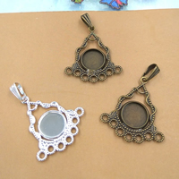 Brass Pendant Setting, plated, more colors for choice, nickel, lead & cadmium free, 26mm, Hole:Approx 3mm, Inner Diameter:Approx 10mm, 10PCs/Bag, Sold By Bag