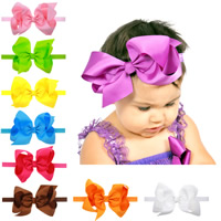 Headband, Grosgrain Ribbon, Bowknot, for children, more colors for choice, 150x80mm, Sold By PC