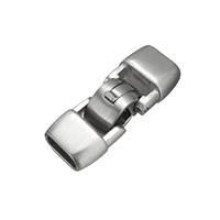 Stainless Steel Foldover Clasp, plated, more colors for choice, 25x9.50x6mm, Hole:Approx 3x7mm, 5PCs/Lot, Sold By Lot