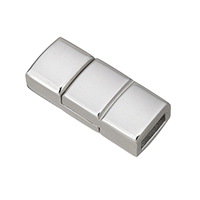 Edelstahl Magnetverschluss, plattiert, keine, 21x9x6mm, Bohrung:ca. 2.5x6mm, 5PCs/Menge, verkauft von Menge