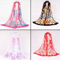 Chiffon Scarf & Shawl, more colors for choice, 50cm, 3Strands/Bag, Sold By Bag