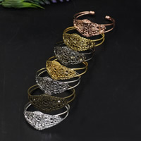 Brass Bangle Cuff Findings, plated, more colors for choice, nickel, lead & cadmium free, 65x60mm, Inner Diameter:Approx 20,65mm, 5PCs/Bag, Sold By Bag