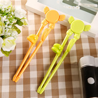 ABS Plastic Training Chopsticks, for children, more colors for choice, 30x190mm, Sold By Pair