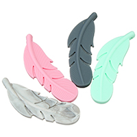 Silicone Pendant Feather Approx 4mm Sold By Bag