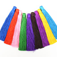 décoratif Tassel, Fibre de polyester, plus de couleurs à choisir, 140x14mm, 10PC/sac, Vendu par sac