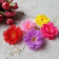 Kunstig blomst Home Decoration, Spun Silk, Flower, flere farver til valg, 40-50mm, 5pc'er/Bag, Solgt af Bag