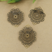 Brass Brooch Findings, with Iron, antique bronze color plated, nickel, lead & cadmium free, 20mm,35x46mm, 20PCs/Bag, Sold By Bag