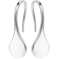 Brass Stud Earring Teardrop real silver plated for woman lead & cadmium free Sold By Pair