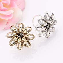 Scarf Buckle, Tibetan Style, Flower, plated, with rhinestone, more colors for choice, lead & cadmium free, 41mm,23mm, Sold By PC