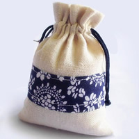 Jewelry Pouches Bags, Cotton, Rectangle, 100x140mm, 50PCs/Bag, Sold By Bag