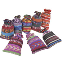 Schmuckbeutel Taschen, Baumwolle, Rechteck, Zufällige Farbe, 100x140mm, 50PCs/Tasche, verkauft von Tasche