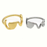 Unisex Finger Ring Stainless Steel Letter word love plated Sold By PC