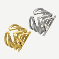Unisex Finger Ring Stainless Steel plated & hollow 17mm Sold By PC