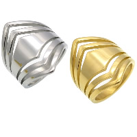 Unisex δαχτυλίδι δάχτυλο, Από ανοξείδωτο χάλυβα, επιχρυσωμένο, για άνδρες και γυναίκες & διαφορετικό μέγεθος για την επιλογή, περισσότερα χρώματα για την επιλογή, 24mm, Sold Με PC