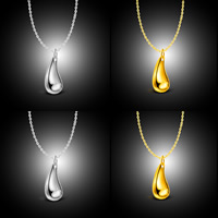 Messing Halskette, Schlüssel, plattiert, Oval-Kette & für Frau, keine, frei von Blei & Kadmium, 5x21mm, verkauft per ca. 17.5 ZollInch Strang