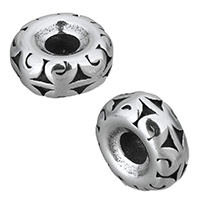 Stainless Steel Beads, Rondelle, blacken, 10x4x10mm, Hole:Approx 3mm, 10PCs/Lot, Sold By Lot