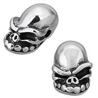 Stainless Steel Beads Skull blacken Approx 2mm Sold By Lot