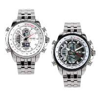 SKmei® Mænd Smykker Watch, Zinc Alloy, med Glas, forgyldt, for mennesket & vandtæt, flere farver til valg, 43mm, Længde Ca. 9.8 inch, Solgt af PC