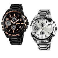 Мужские ювелирные часы SKmei®, цинковый сплав, с Стеклянный, Другое покрытие, LED & Мужский & водонепроницаемый, Много цветов для выбора, 44mm, длина:Приблизительно 9.4 дюймовый, продается PC