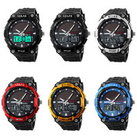 Ювелирные часы SKmei® Unisex, пластик, с Силикон & цинковый сплав, Другое покрытие, Мужская & LED & водонепроницаемый, Много цветов для выбора, 44x44mm, длина:Приблизительно 9.4 дюймовый, продается PC