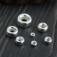 925 Sterling Silver Spacer Bead plated Sold By Lot