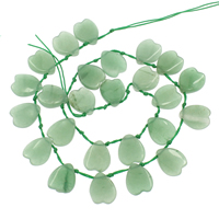 Green Aventurine Beads, Heart, 16x13.50x4mm, Hole:Approx 1mm, Approx 25PCs/Strand, Sold Per Approx 16.5 Inch Strand