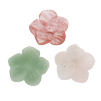 Gemstone Jewelry Beads, Flower, different materials for choice, 25x6-30x6mm, Hole:Approx 1mm, Sold By PC