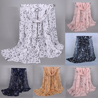 Chiffon Sjaal & Sjaal, Rechthoek, meer kleuren voor de keuze, 160x50cm, 5strengen/Bag, Verkocht door Bag