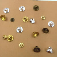 Mesing Shank Button, pozlaćen, različiti unutarnji promjer za izbor, više boja za izbor, nikal, olovo i kadmij besplatno, 4-6mm, Rupa:Približno 2mm, 500računala/Torba, Prodano By Torba