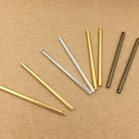 Brass Earring Drop Component, plated, more colors for choice, nickel, lead & cadmium free, 40x2mm, Hole:Approx 1.5mm, 100PCs/Bag, Sold By Bag