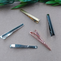 Tie Clip, Brass, plated, more colors for choice, nickel, lead & cadmium free, 55x5mm, 10PCs/Bag, Sold By Bag