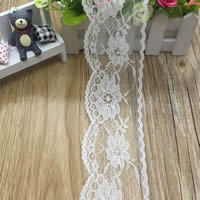 Lace Trim & Ribbon white nickel lead & cadmium free 60mm Sold By Lot