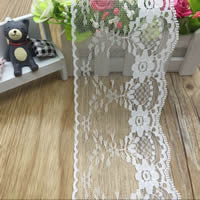 Lace Trim & Ribbon white nickel lead & cadmium free 90mm Sold By Lot