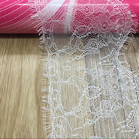 Lace Trim & Ribbon white 150mm Sold By Lot