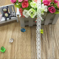 Lace Trim & Ribbon white 13mm Sold By Lot