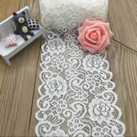 Lace Trim & Ribbon white 150mm Sold By Lot