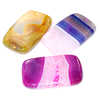 Agate Jewelry Pendants, natural & mixed, 30-35x51-56x8-12mm, 10PCs/Lot, Sold By Lot