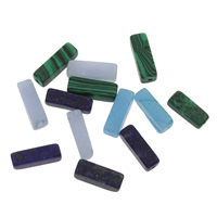 Gemstone Jewelry Beads, Rectangle, different materials for choice, 5x14x5mm, Hole:Approx 1mm, 5PCs/Bag, Sold By Bag