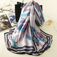 Bufanda de seda, seda de imitación, más colores para la opción, 90x180cm, Vendido por Sarta