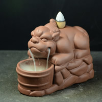 Backflow Incense Burner Purple Clay Fabulous Wild Beast Sold By PC