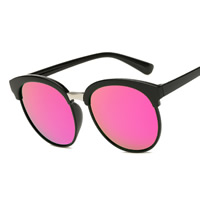 Moda sunčane naočale, PC Plastika, s PC plastična leća & Cink Alloy, platine boja pozlaćen, bez spolne razlike, više boja za izbor, 150x56x148mm, Prodano By PC