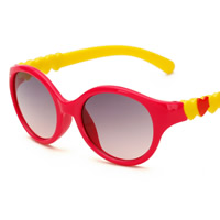 Gafas de sol de moda
, Plástico PC, con Lente de plástico PC, para  los niños, más colores para la opción, 117x39x130mm, Vendido por UD