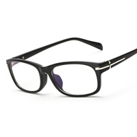 PC Plastic Glasses with PC plastic lens & Zinc Alloy platinum color plated Unisex Sold By PC