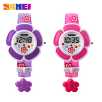 SKmei® kvinnor smycken Watch, Silikon, med Plast, Blomma, annan förpackning stil för val & för barn, fler färger för val, 33x32mm, Längd Ca 8 inch, Säljs av PC