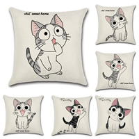 Cushion Cover, Cotton Fabric, Square, different designs for choice & with letter pattern, 450x450mm, Sold By PC